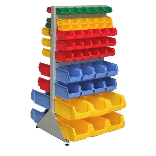 Double Sided Free Standing Louvered Panel Rack