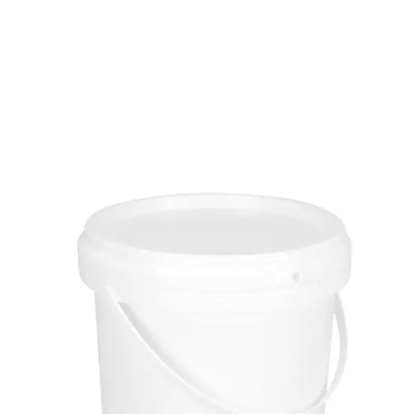 4l round pail white lid