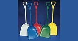 Heavy duty plastic shovels