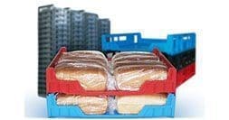 Stamped plastic bread crates NZ