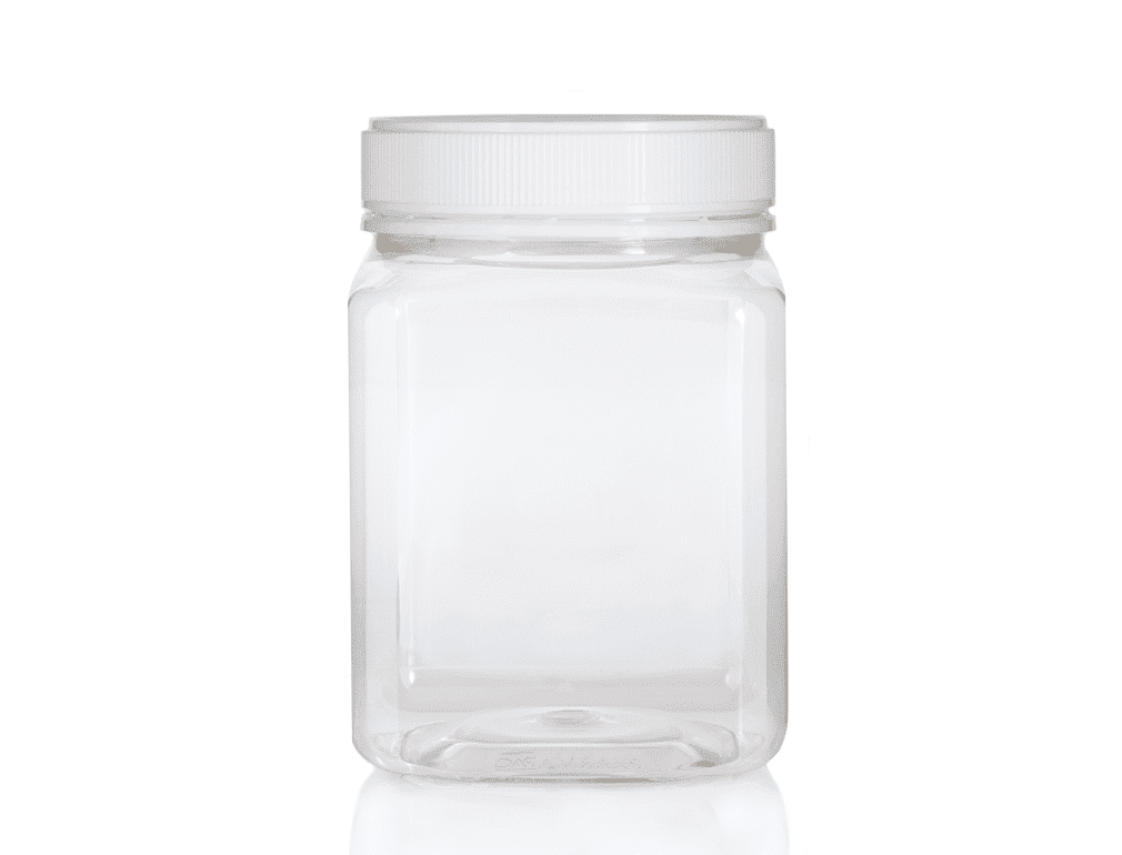 Jar PET Square 2 Kg/1600ml Clear