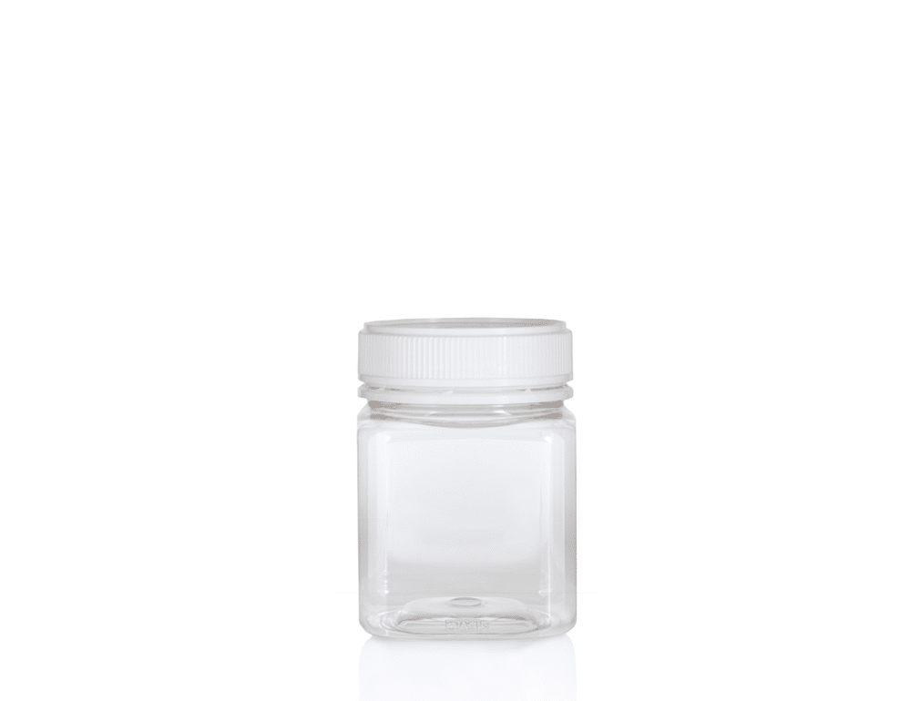Jar PET Square 375g/270ml Clear