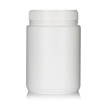 Powder Pot White Twin Start 1500ml T/E 100mm neck