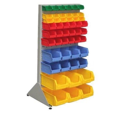 Single Sided Free Standing Louvered Panel Rack