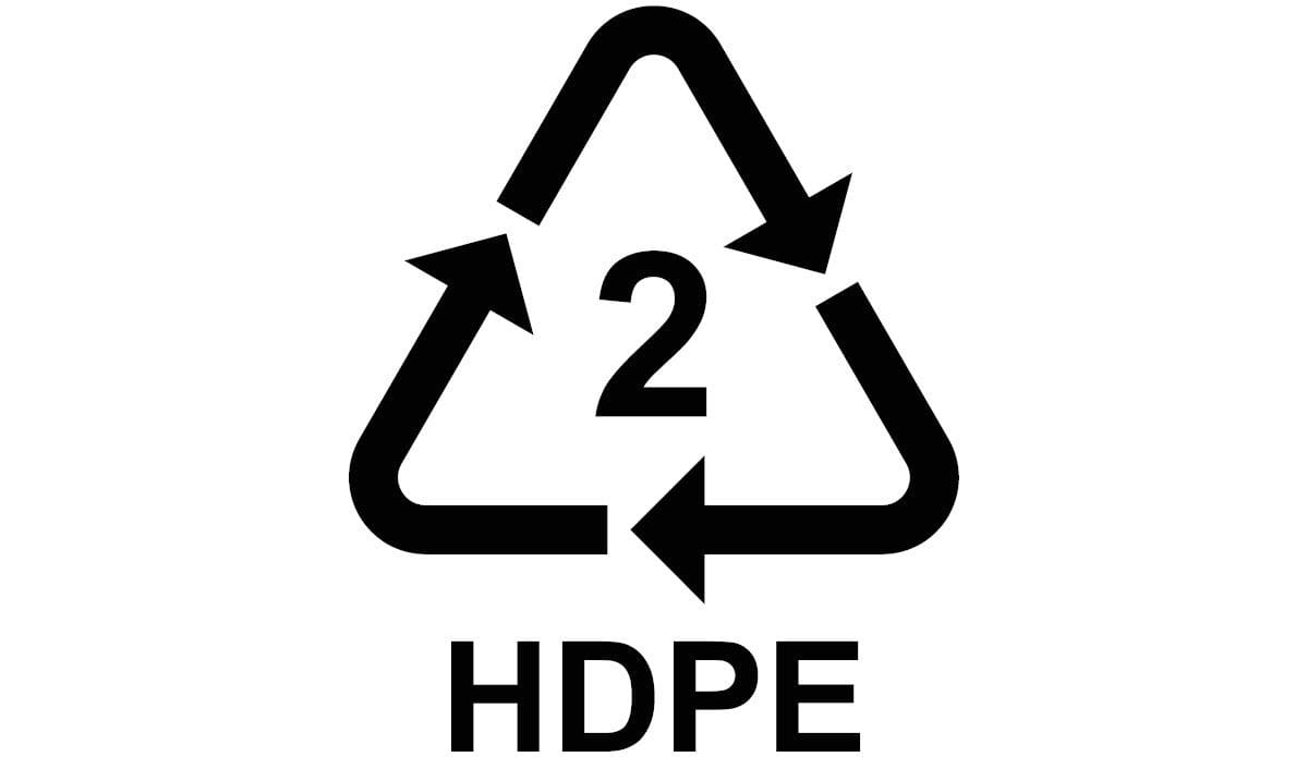 HDPE recycling symbol