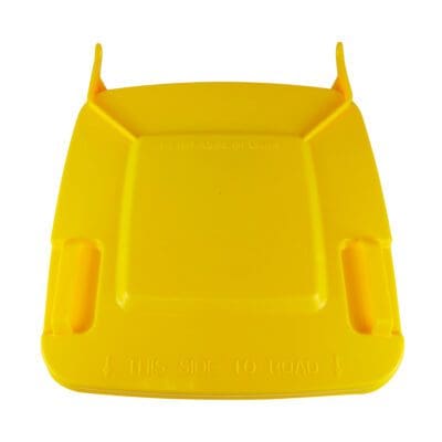 yellow wheelie bin lid