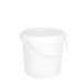 18048500101 10L Round Pail White Plastic Handle No Lid